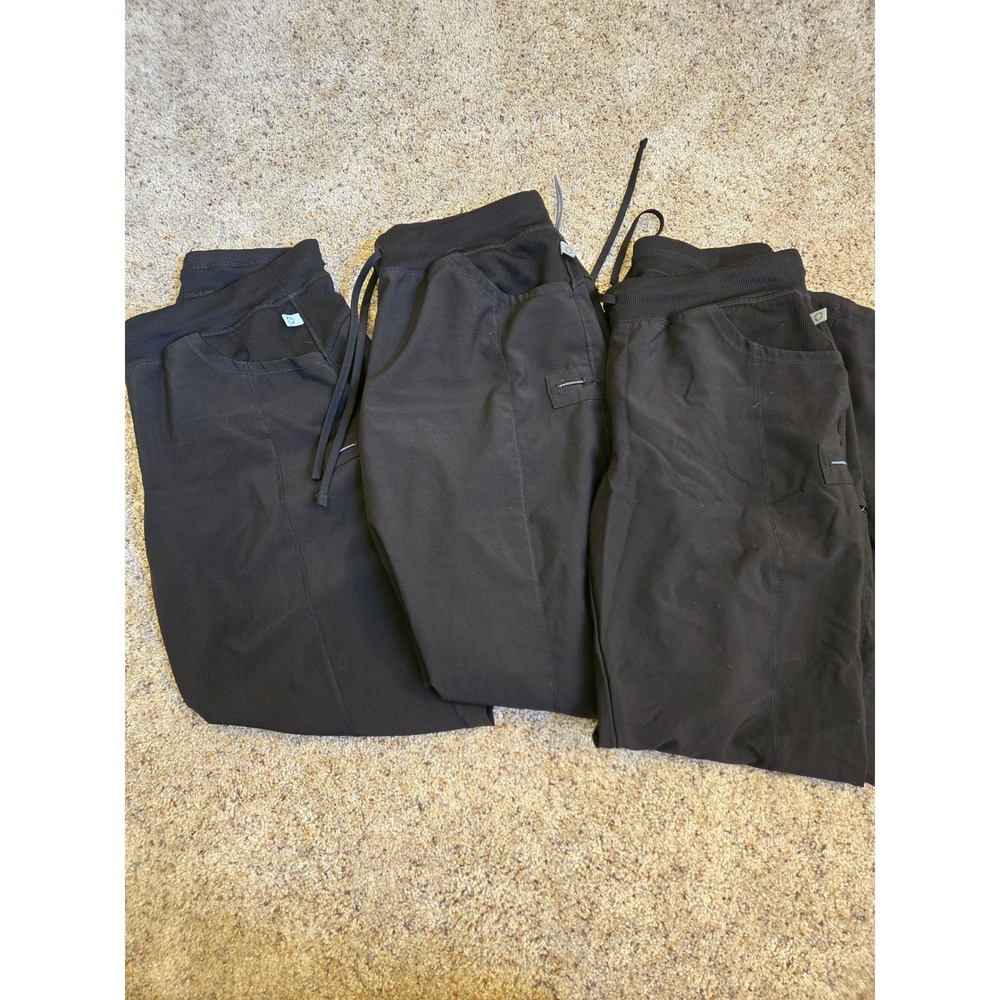 Cherokee Infinity Scrub Jogger Pants Lot of 3 Black Stretch Cargo Nursing Size M
